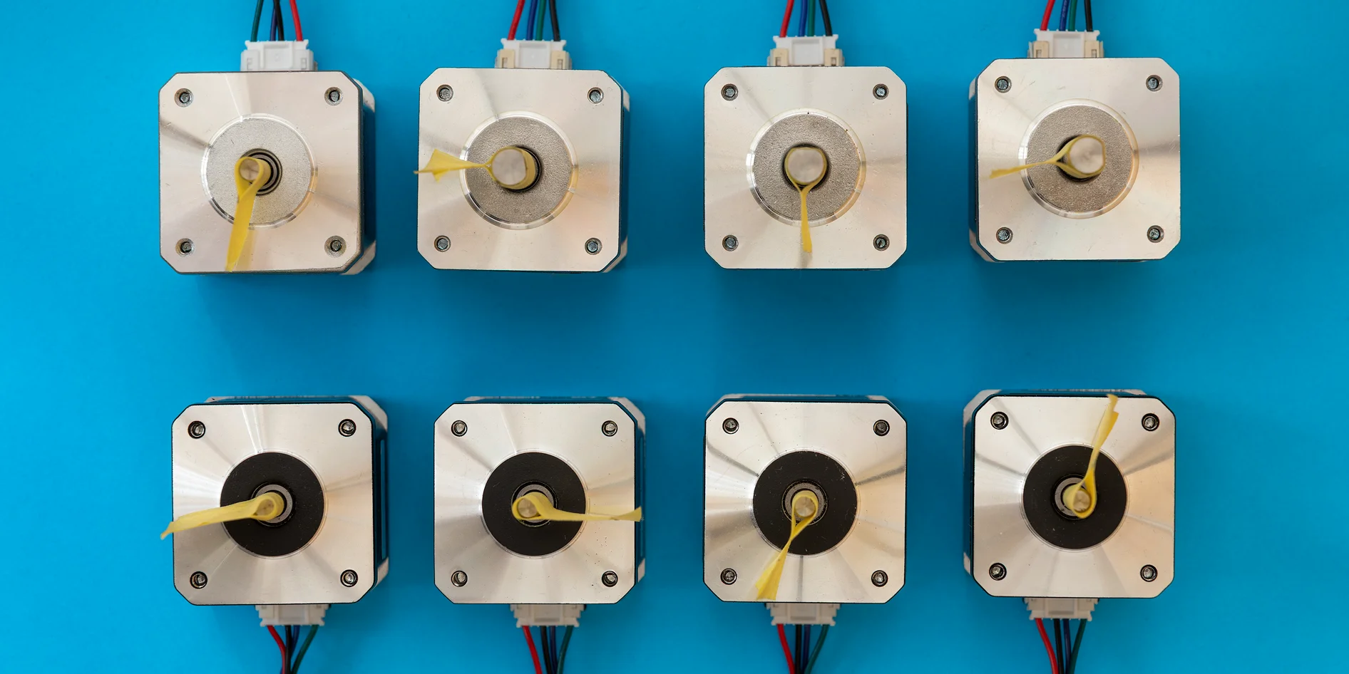 Cover image with stepper motors