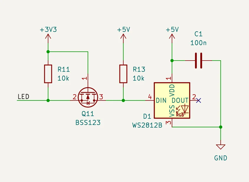 Level shifter schematic diagram