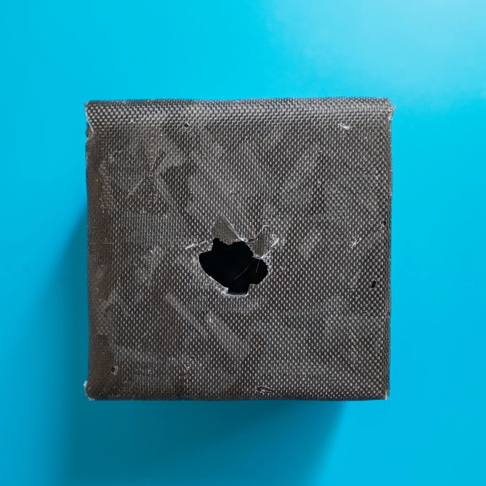 Unfinished carbon top part of the nixie clock enclosure