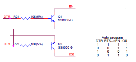 ESP32 auto programming circuit