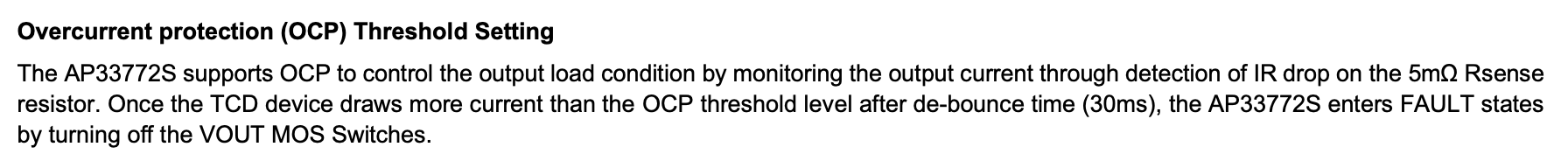 AP33772S Over Current Protection